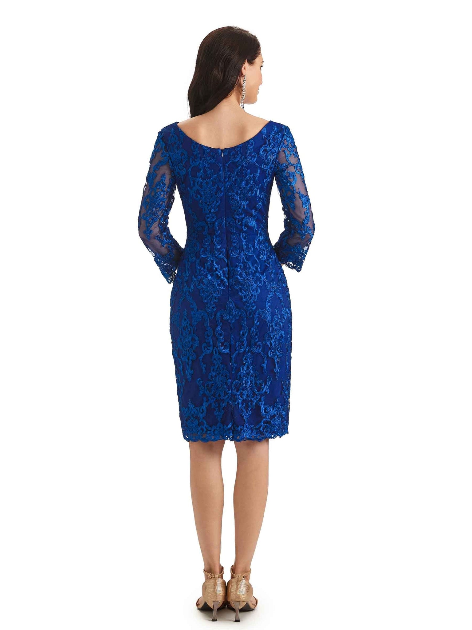 Elegant Lace Long Sleeves Midi Short Mother Of The Bride Dresses With Jacket