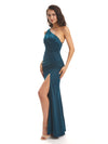 Sexy Soft Satin Side Slit One Shoulder Floor-Length Mermaid Prom Dresses