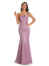 Sexy One shoulder Soft Satin Mermaid long Long Prom Dresses Online