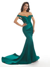 Sexy Mermaid Off The Shoulder Satin Bridesmaid Dresses UK Online