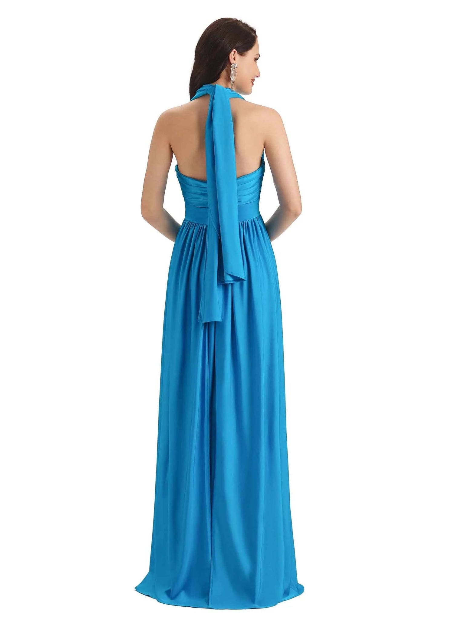 Convertible A-line Stretchy Jersey Long Formal Prom Dresses Online