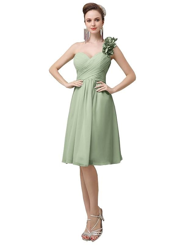 A-line Chiffon One Shoulder Knee-Length Short Bridesmaid Dresses - ChicSew.co.uk chicsewuk A-line Chiffon One Shoulder Knee-Length Short Bridesmaid Dresses - ChicSew.co.uk chicsewuk