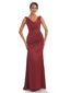 Sexy Mermaid V-neck Stretch Satin Long Bridesmaid Dresses UK Online