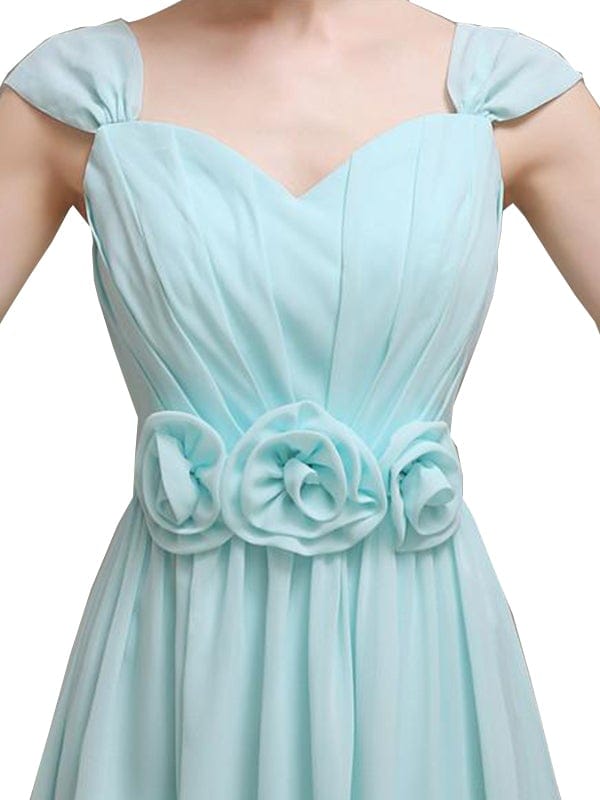 Simple Chiffon Knee-length Short Bridesmaid Dresses