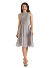Elegant A-line Chiffon Knee-Length Short Mother of The Bride Dresses And Jacket Online Sale