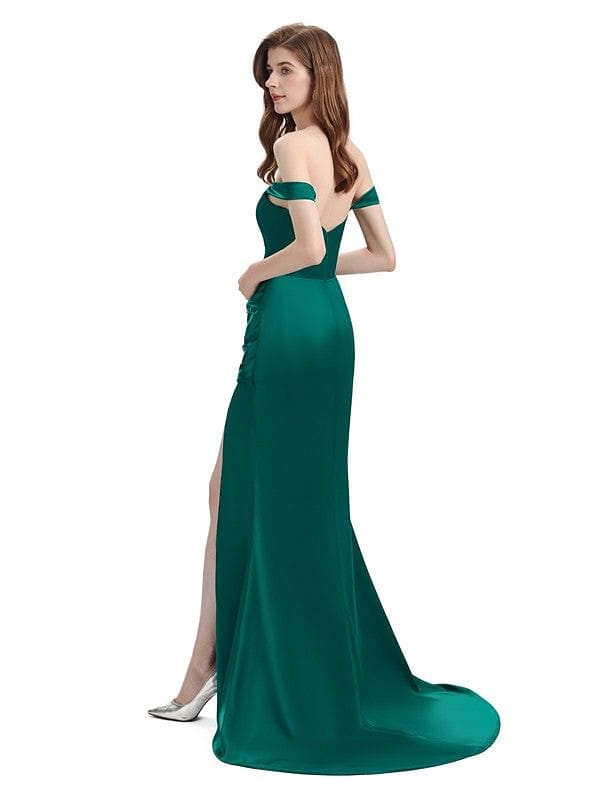 Sexy Soft Satin Mix and Match Champagne Mermaid Long Bridesmaid Dresses Online UK