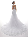 Halter Sexy Mermaid Open Back Long Lace Wedding Dresses