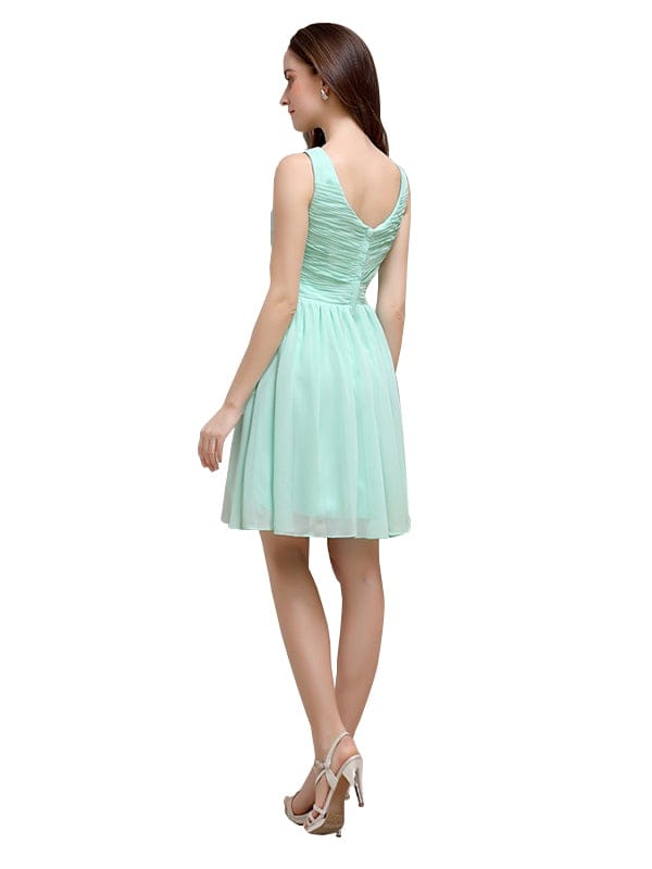 V-Neck Short A-Line Bridesmaid Dresses
