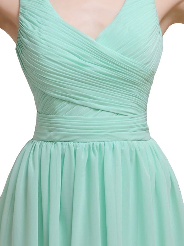 V-Neck Short A-Line Bridesmaid Dresses