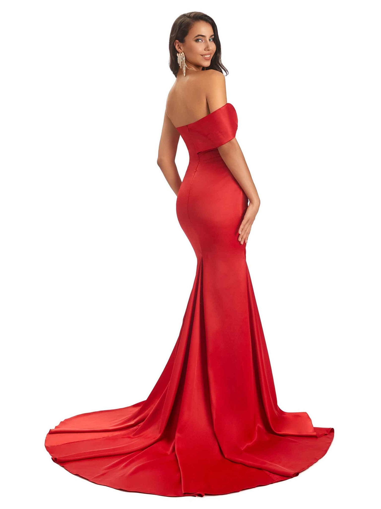 Sexy One Shoulder Long Mermaid Satin Dresses For Fridesmaids Online UK