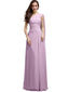 Chiffon A-line One-Shoulder Long Bridesmaid Dresses Online