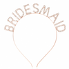 Simple Alloy Rhinestone Letters BRIDESMAID Or TEAMBRIDE Bridal Headband